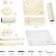 SONGWAY Climbing Wall Cat Stairs Wall Mounted 4-Piece Cat Climbing Wall Set with Hammock and Sisal Column, Wall Lounger Cat, Scratching Post Wall, Cat Scratching Furniture, Beige SONGWAY Climbing Wall Cat Stairs Wall Mounted 4-Piece Cat Climbing Wall Set with Hammock and Sisal Column, Wall Lounger Cat, Scratching Post Wall, Cat Scratching Furniture, Beige