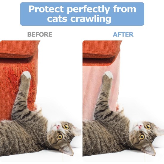 Scratch Protection Cat, 20 cm x 5 m, Anti-scratch Film for Cats, Sofa Protection, Cat, Transparent Scratch Protection Tape for Sofa, Door, Wall, Furniture Scratch Protection Cat, 20 cm x 5 m, Anti-scratch Film for Cats, Sofa Protection, Cat, Transparent Scratch Protection Tape for Sofa, Door, Wall, Furniture