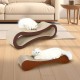 ScratchMe Cat Scratcher with Cat Toy Marble Track, Built-in Ball, L-shaped Scratcher, Cardboard Lounge Bed, Stable and Durable, Furniture Protection, Reversible ScratchMe Cat Scratcher with Cat Toy Marble Track, Built-in Ball, L-shaped Scratcher, Cardboard Lounge Bed, Stable and Durable, Furniture Protection, Reversible