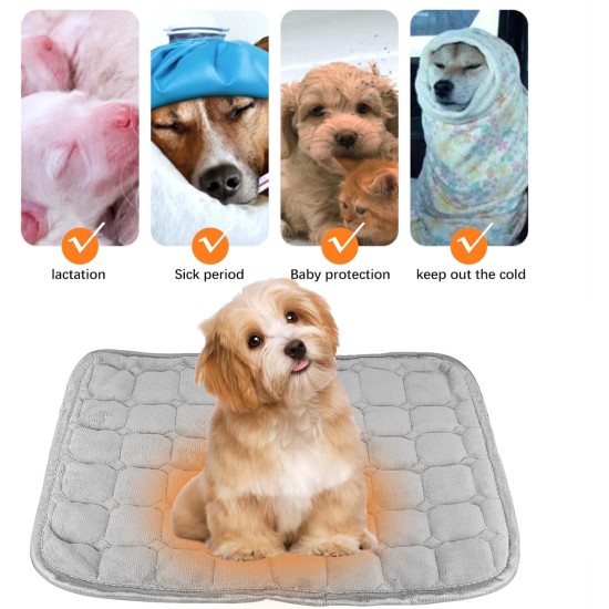 Self-Heating Blanket for Cats and Dogs, 59 x 44 cm, Pet Warming Mat, Size M, Washable Puppy Thermal Blanket, Self-Warming Winter Warmth Dog Mat, Dog Non-Slip Heat Blanket, Silent Self-Heating Blanket for Cats and Dogs, 59 x 44 cm, Pet Warming Mat, Size M, Washable Puppy Thermal Blanket, Self-Warming Winter Warmth Dog Mat, Dog Non-Slip Heat Blanket, Silent