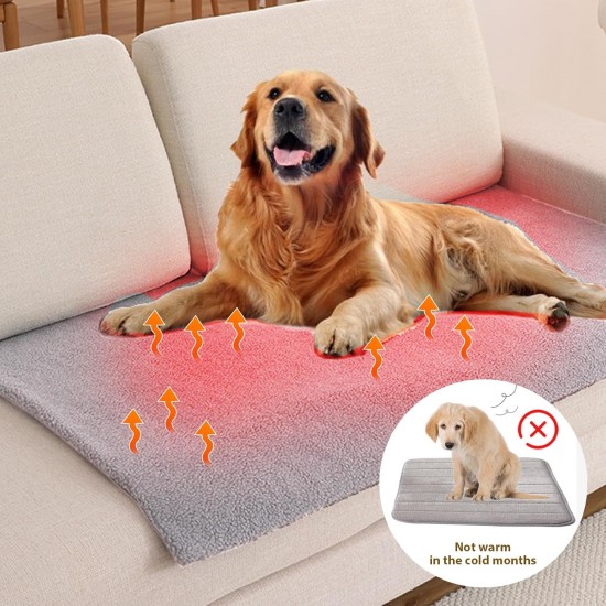 Self-Heating Blanket for Cats and Dogs: Cat Bed Self-Heating Blanket Cat Washable Removable Dog Blanket Fluffy Heat Blanket without Electricity Self-Warming for Cats and Small Dogs (48 x 70 cm) Self-Heating Blanket for Cats and Dogs: Cat Bed Self-Heating Blanket Cat Washable Removable Dog Blanket Fluffy Heat Blanket without Electricity Self-Warming for Cats and Small Dogs (48 x 70 cm)