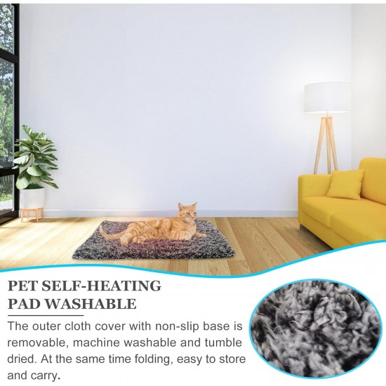 Self-Heating Blanket for Cats and Dogs: Cat Bed Self-Heating Blanket Cat Washable Removable Dog Blanket Fluffy Heat Blanket without Electricity Self-Warming for Cats and Small Dogs (48 x 70 cm) Self-Heating Blanket for Cats and Dogs: Cat Bed Self-Heating Blanket Cat Washable Removable Dog Blanket Fluffy Heat Blanket without Electricity Self-Warming for Cats and Small Dogs (48 x 70 cm)