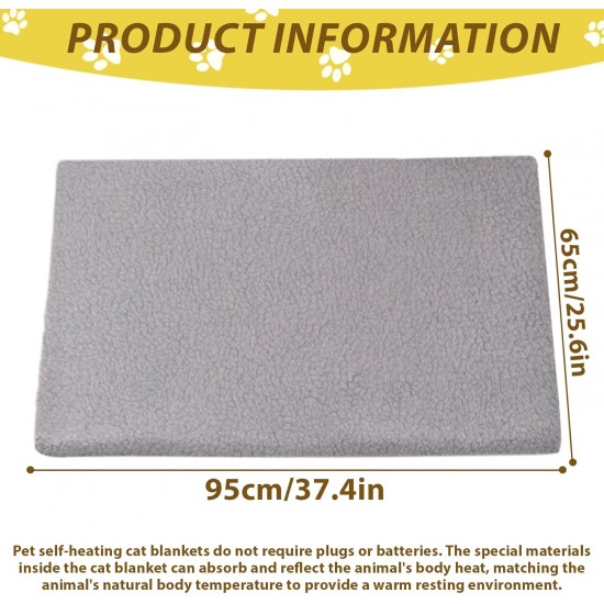 Self-Heating Blanket for Cats and Dogs: Cat Bed Self-Heating Blanket Cat Washable Removable Dog Blanket Fluffy Heat Blanket without Electricity Self-Warming for Cats and Small Dogs (48 x 70 cm) Self-Heating Blanket for Cats and Dogs: Cat Bed Self-Heating Blanket Cat Washable Removable Dog Blanket Fluffy Heat Blanket without Electricity Self-Warming for Cats and Small Dogs (48 x 70 cm)
