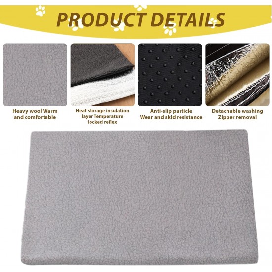 Self-Heating Blanket for Cats and Dogs: Cat Bed Self-Heating Blanket Cat Washable Removable Dog Blanket Fluffy Heat Blanket without Electricity Self-Warming for Cats and Small Dogs (48 x 70 cm) Self-Heating Blanket for Cats and Dogs: Cat Bed Self-Heating Blanket Cat Washable Removable Dog Blanket Fluffy Heat Blanket without Electricity Self-Warming for Cats and Small Dogs (48 x 70 cm)