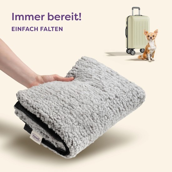 Self-Heating Blanket for Dogs and Cats, Brown, 60 x 45 cm, Soft and Cuddly Cat Blanket, Noise Dampening, Washable Cover, with Non-Slip Underside Self-Heating Blanket for Dogs and Cats, Brown, 60 x 45 cm, Soft and Cuddly Cat Blanket, Noise Dampening, Washable Cover, with Non-Slip Underside