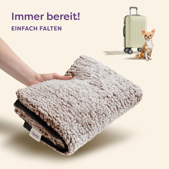 Self-Heating Blanket for Dogs and Cats, Brown, 60 x 45 cm, Soft and Cuddly Cat Blanket, Noise Dampening, Washable Cover, with Non-Slip Underside Self-Heating Blanket for Dogs and Cats, Brown, 60 x 45 cm, Soft and Cuddly Cat Blanket, Noise Dampening, Washable Cover, with Non-Slip Underside