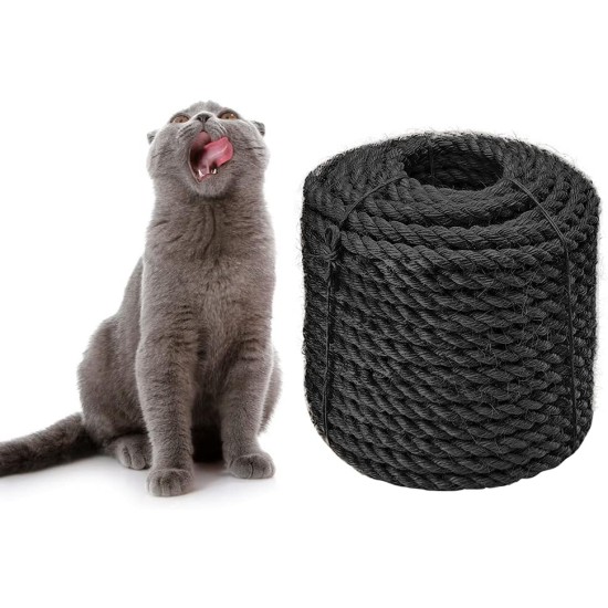 Sisal Rope 6 mm for Cat Scratcher Cat Scratching Post Repair and Replacement, DIY Scratching Furniture - Scratching Post, Scratching Mat & Mat, Kitten Kicker Toy, Grey 50 m / 164 ft Sisal Rope 6 mm for Cat Scratcher Cat Scratching Post Repair and Replacement, DIY Scratching Furniture - Scratching Post, Scratching Mat & Mat, Kitten Kicker Toy, Grey 50 m / 164 ft