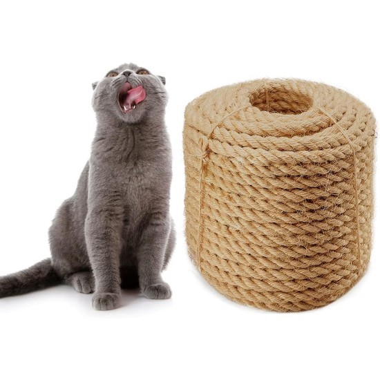 Sisal Rope 6 mm for Cat Scratcher Cat Scratching Post Repair and Replacement, DIY Scratching Furniture - Scratching Post, Scratching Mat & Mat, Kitten Kicker Toy, Grey 50 m / 164 ft Sisal Rope 6 mm for Cat Scratcher Cat Scratching Post Repair and Replacement, DIY Scratching Furniture - Scratching Post, Scratching Mat & Mat, Kitten Kicker Toy, Grey 50 m / 164 ft