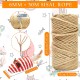 Sisal Rope 6 mm/50 m for Cat Scratching Post Replacement, Natural Jute Rope with 2 Cat Toys Sisal Balls/4 Sisal Mice, Thick Natural Hemp Rope, Long Scratching Rope for DIY Packaging/Paw Balls/Garden Sisal Rope 6 mm/50 m for Cat Scratching Post Replacement, Natural Jute Rope with 2 Cat Toys Sisal Balls/4 Sisal Mice, Thick Natural Hemp Rope, Long Scratching Rope for DIY Packaging/Paw Balls/Garden