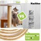 Sisal Rope, 9 mm x 50 m Natural Sisal Rope for Scratching Posts, Natural Sisal Rope Including 3 Cat Toys, Sisal Rope for Scratching Post, Multi-Purpose Sisal Rope for Scratching Rope, Household Sisal Rope, 9 mm x 50 m Natural Sisal Rope for Scratching Posts, Natural Sisal Rope Including 3 Cat Toys, Sisal Rope for Scratching Post, Multi-Purpose Sisal Rope for Scratching Rope, Household