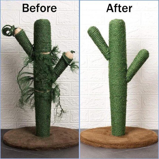 Sisal Rope for Cat Cactus Scratching Post 6 mm x 50 m, Cat Rope for DIY Cactus Scratching Post & Repair Cat Scratches, Green Sisal Rope for Cat Cactus Scratching Post 6 mm x 50 m, Cat Rope for DIY Cactus Scratching Post & Repair Cat Scratches, Green