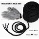 Sisal Rope for Cats, Natural Sisal Rope for Scratching Post 8 mm x 25 m + 1 Grey Pair of Protective Gloves, Black Sisal Rope for Repair and Replacement, Suitable for Garden Decoration, Cat Tree, Cat Sisal Rope for Cats, Natural Sisal Rope for Scratching Post 8 mm x 25 m + 1 Grey Pair of Protective Gloves, Black Sisal Rope for Repair and Replacement, Suitable for Garden Decoration, Cat Tree, Cat