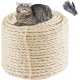 Sisal Rope for Cats, Natural Sisal Rope for Scratching Post 8 mm x 25 m + 1 Grey Pair of Protective Gloves, Black Sisal Rope for Repair and Replacement, Suitable for Garden Decoration, Cat Tree, Cat Sisal Rope for Cats, Natural Sisal Rope for Scratching Post 8 mm x 25 m + 1 Grey Pair of Protective Gloves, Black Sisal Rope for Repair and Replacement, Suitable for Garden Decoration, Cat Tree, Cat