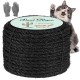 Sisal Rope for Cats, Natural Sisal Rope for Scratching Post 8 mm x 25 m + 1 Grey Pair of Protective Gloves, Black Sisal Rope for Repair and Replacement, Suitable for Garden Decoration, Cat Tree, Cat Sisal Rope for Cats, Natural Sisal Rope for Scratching Post 8 mm x 25 m + 1 Grey Pair of Protective Gloves, Black Sisal Rope for Repair and Replacement, Suitable for Garden Decoration, Cat Tree, Cat