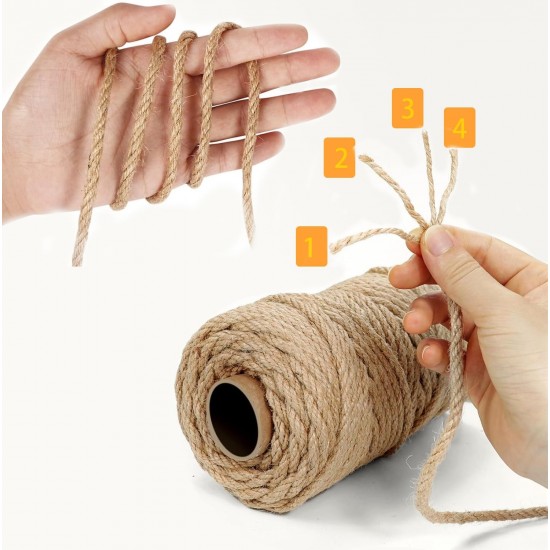 Sisal Rope for Scratching Post 5 mm x 60 m, Natural Sisal Rope for Cats, Scratching Rope, Household, Garden, DIY, Decoration Sisal Rope for Scratching Post 5 mm x 60 m, Natural Sisal Rope for Cats, Scratching Rope, Household, Garden, DIY, Decoration