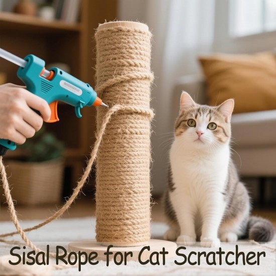 Sisal Rope for Scratching Post 5 mm x 60 m, Natural Sisal Rope for Cats, Scratching Rope, Household, Garden, DIY, Decoration Sisal Rope for Scratching Post 5 mm x 60 m, Natural Sisal Rope for Cats, Scratching Rope, Household, Garden, DIY, Decoration
