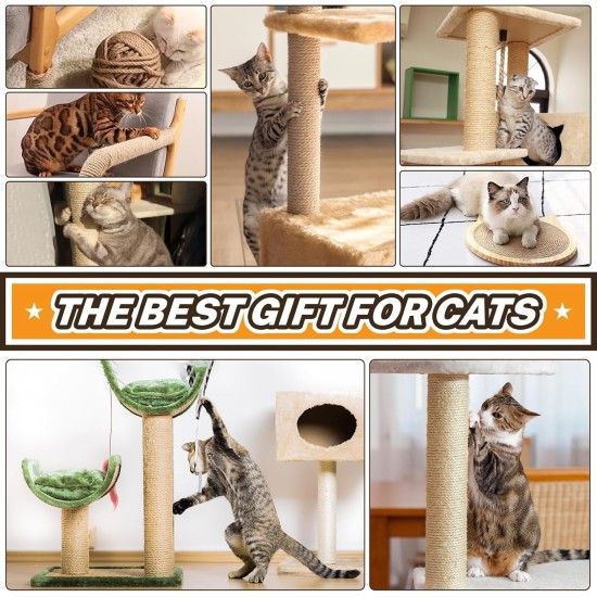 Sisal Rope for Scratching Post, 6 mm x 50 m, Natural Sisal Rope, Scratching Rope, Household, Garden, Natural Sisal Rope for Cats, Cat Accessories, DIY Craft Material Sisal Rope for Scratching Post, 6 mm x 50 m, Natural Sisal Rope, Scratching Rope, Household, Garden, Natural Sisal Rope for Cats, Cat Accessories, DIY Craft Material