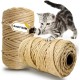 Sisal Rope for Scratching Post 6 mm x 60 m, Pack of 2 Natural Sisal Rope for Cats, Scratching Post Cord, Sisal Rope, Knit for Cat Tree, Scratching Post Decoration, Scratching Rope, Household, Garden Sisal Rope for Scratching Post 6 mm x 60 m, Pack of 2 Natural Sisal Rope for Cats, Scratching Post Cord, Sisal Rope, Knit for Cat Tree, Scratching Post Decoration, Scratching Rope, Household, Garden