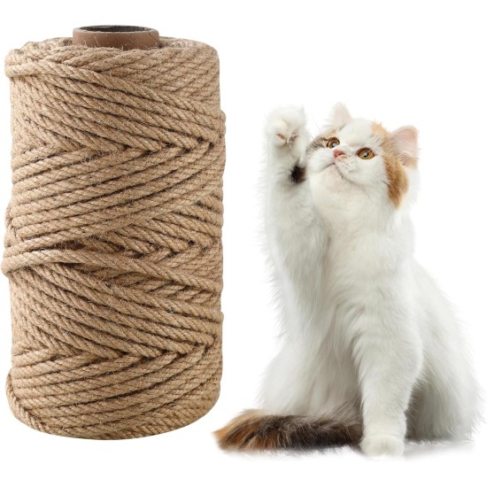 Sisal Rope for Scratching Post, 6 mm x 60 m Sisal Rope, Natural Sisal Rope, Sisal Scratching Post Cord for Garden DIY, Used for Scratching Post Replacement Parts, Hemp Rope, Scratching Ropes, Cat Sisal Rope for Scratching Post, 6 mm x 60 m Sisal Rope, Natural Sisal Rope, Sisal Scratching Post Cord for Garden DIY, Used for Scratching Post Replacement Parts, Hemp Rope, Scratching Ropes, Cat
