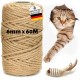 Sisal Rope for Scratching Post, 6 mm x 60 m Sisal Rope, Sisal Scratching Post Cord, Scratching Post Rope for Cats, Scratching Post, Scratching Rope, Household, Garden, DIY, Decoration Sisal Rope for Scratching Post, 6 mm x 60 m Sisal Rope, Sisal Scratching Post Cord, Scratching Post Rope for Cats, Scratching Post, Scratching Rope, Household, Garden, DIY, Decoration
