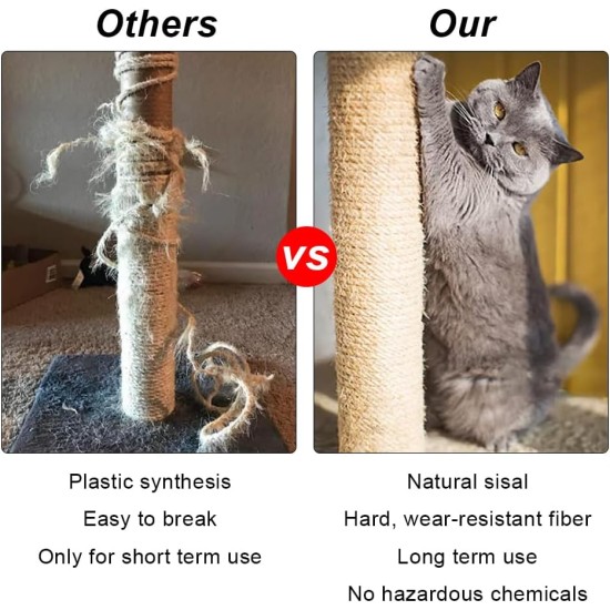 Sisal Rope for Scratching Post, 8 mm x 10 m Natural Sisal Rope, Sisal Rope for Scratching Rope, Sisal Rope, Multi-Purpose Rope Macrame Accessories, Cat Accessories, Household, Garden, DIY, Decoration Sisal Rope for Scratching Post, 8 mm x 10 m Natural Sisal Rope, Sisal Rope for Scratching Rope, Sisal Rope, Multi-Purpose Rope Macrame Accessories, Cat Accessories, Household, Garden, DIY, Decoration