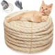 Sisal Rope for Scratching Post, Homewit 8 mm (25 Metres) Cat Rope Natural Hemp Rope for Cats Accessories and Toys Cats, Suitable for Garden Decoration, Cat Accessories (with Gloves) Sisal Rope for Scratching Post, Homewit 8 mm (25 Metres) Cat Rope Natural Hemp Rope for Cats Accessories and Toys Cats, Suitable for Garden Decoration, Cat Accessories (with Gloves)