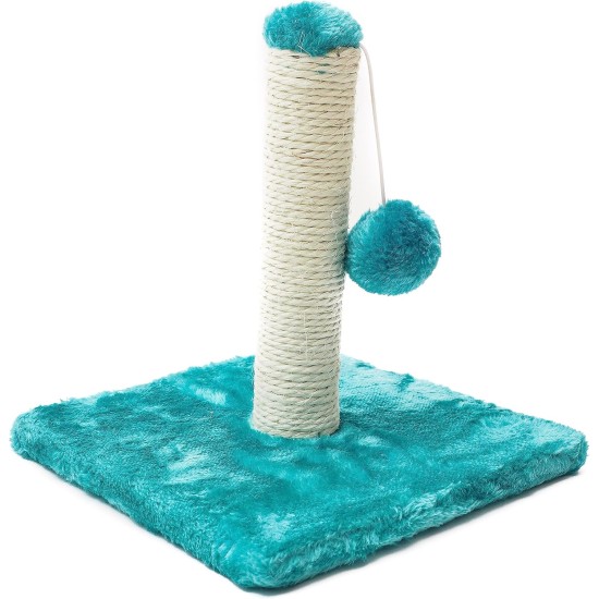 Sisal Scratching Post Toy Ball 27 x 25 x 25 cm Turquoise