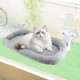 Sprifityy Window Lounger for Cats, with Sturdy Suction Cups, Foldable Cat Bed, Window Hammock, Sunbathing Cat Bed, Pet Bed, Maximum Load 23 kg (Grey, XL)