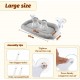 Sprifityy Window Lounger for Cats, with Sturdy Suction Cups, Foldable Cat Bed, Window Hammock, Sunbathing Cat Bed, Pet Bed, Maximum Load 23 kg (Grey, XL)