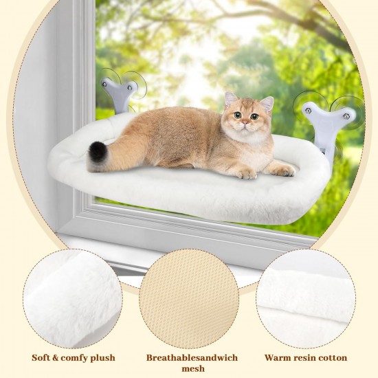 Sprifityy Window Lounger for Cats, with Sturdy Suction Cups, Foldable Cat Bed, Window Hammock, Sunbathing Cat Bed, Pet Bed, Maximum Load 23 kg (Grey, XL) Sprifityy Window Lounger for Cats, with Sturdy Suction Cups, Foldable Cat Bed, Window Hammock, Sunbathing Cat Bed, Pet Bed, Maximum Load 23 kg (Grey, XL)