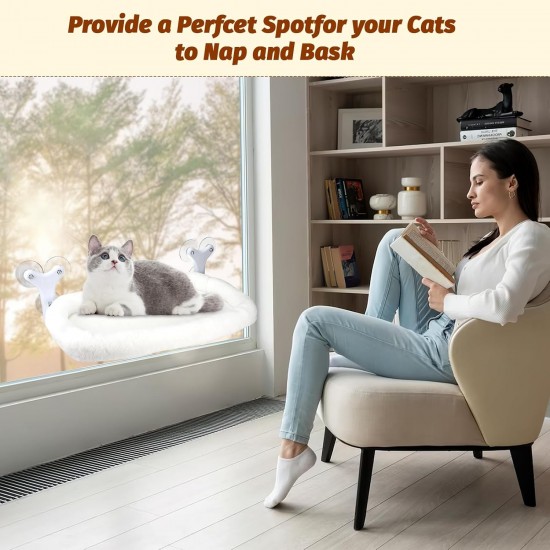 Sprifityy Window Lounger for Cats, with Sturdy Suction Cups, Foldable Cat Bed, Window Hammock, Sunbathing Cat Bed, Pet Bed, Maximum Load 23 kg (Grey, XL) Sprifityy Window Lounger for Cats, with Sturdy Suction Cups, Foldable Cat Bed, Window Hammock, Sunbathing Cat Bed, Pet Bed, Maximum Load 23 kg (Grey, XL)