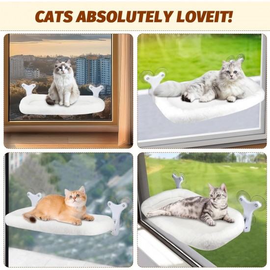 Sprifityy Window Lounger for Cats, with Sturdy Suction Cups, Foldable Cat Bed, Window Hammock, Sunbathing Cat Bed, Pet Bed, Maximum Load 23 kg (Grey, XL) Sprifityy Window Lounger for Cats, with Sturdy Suction Cups, Foldable Cat Bed, Window Hammock, Sunbathing Cat Bed, Pet Bed, Maximum Load 23 kg (Grey, XL)