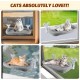 Sprifityy Window Lounger for Cats, with Sturdy Suction Cups, Foldable Cat Bed, Window Hammock, Sunbathing Cat Bed, Pet Bed, Maximum Load 23 kg (Grey, XL)