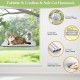 Sudadera Cat Hammock, Window Bed for Cats with Sturdy Suction Cups, Cat Hammock Window, Cat Hammock Window, Load Weight of 25 kg, 47 x 30 cm (Grey) Sudadera Cat Hammock, Window Bed for Cats with Sturdy Suction Cups, Cat Hammock Window, Cat Hammock Window, Load Weight of 25 kg, 47 x 30 cm (Grey)