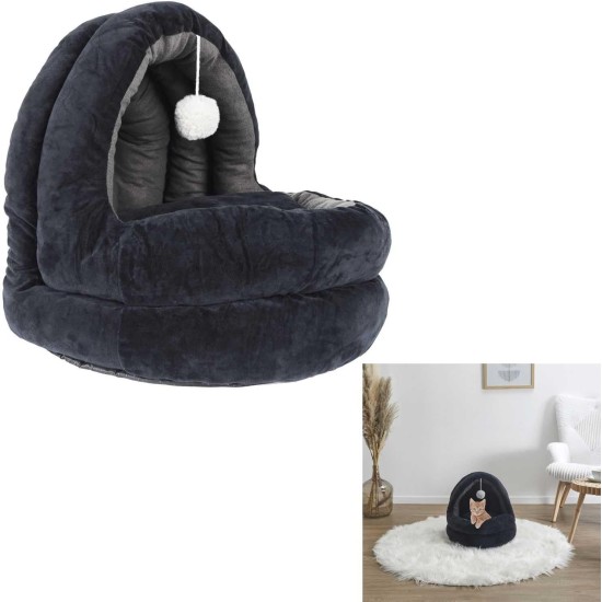 THE CONCEPT FACTORY, AN5254 Pet Calming Bed 43 x 48 x 50 cm, Optimal Comfort for Your Cat, Cute and Decorative Design, Play and Rest Room, Easy Maintenance THE CONCEPT FACTORY, AN5254 Pet Calming Bed 43 x 48 x 50 cm, Optimal Comfort for Your Cat, Cute and Decorative Design, Play and Rest Room, Easy Maintenance