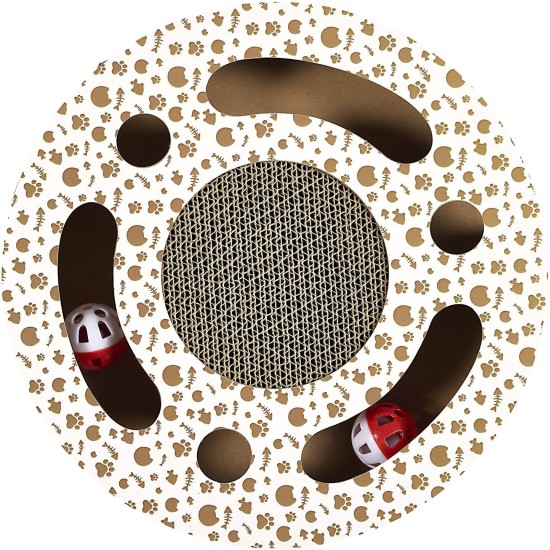 THE CONCEPT FACTORY, AN6074 Cat Bed Scratching Post - Attractive Design - Optimal Comfort - Multifunctional - Easy Care - Durable - Brown - Size 44cm THE CONCEPT FACTORY, AN6074 Cat Bed Scratching Post - Attractive Design - Optimal Comfort - Multifunctional - Easy Care - Durable - Brown - Size 44cm