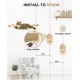 TINMAGI Climbing Wall Cats, Cat Hammock, Cat Ladder with Sleeping Area, Cat Hammock, Cat Wall Elements, Wall Scratching Post, Cat Bed for Climbing, Made of Wood, with Mounting Accessories TINMAGI Climbing Wall Cats, Cat Hammock, Cat Ladder with Sleeping Area, Cat Hammock, Cat Wall Elements, Wall Scratching Post, Cat Bed for Climbing, Made of Wood, with Mounting Accessories