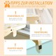 TOTHDATE Cat Bed for Windowsill, Hammock Cat Window Sill Cat for Hanging Cat Bed, Heating for Window Bed Sides, Floor Heater Drawers, White