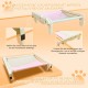 TOTHDATE Cat Bed for Windowsill, Hammock Cat Window Sill Cat for Hanging Cat Bed, Heating for Window Bed Sides, Floor Heater Drawers, White