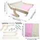 TOTHDATE Cat Bed for Windowsill, Hammock Cat Window Sill Cat for Hanging Cat Bed, Heating for Window Bed Sides, Floor Heater Drawers, White