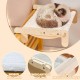 TOTHDATE Cat Bed for Windowsill, Hammock Cat Window Sill Cat for Hanging Cat Bed, Heating for Window Bed Sides, Floor Heater Drawers, White