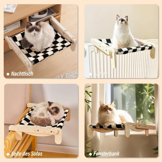 TOTHDATE Cat Bed for Windowsill, Hammock Cat Window Sill Cat for Hanging Cat Bed Heating for Window Bed Sides Floor Heater Drawers Pink TOTHDATE Cat Bed for Windowsill, Hammock Cat Window Sill Cat for Hanging Cat Bed Heating for Window Bed Sides Floor Heater Drawers Pink