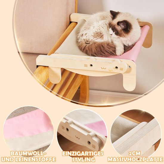 TOTHDATE Cat Bed for Windowsill, Hammock Cat Window Sill Cat for Hanging Cat Bed Heating for Window Bed Sides Floor Heater Drawers Pink TOTHDATE Cat Bed for Windowsill, Hammock Cat Window Sill Cat for Hanging Cat Bed Heating for Window Bed Sides Floor Heater Drawers Pink