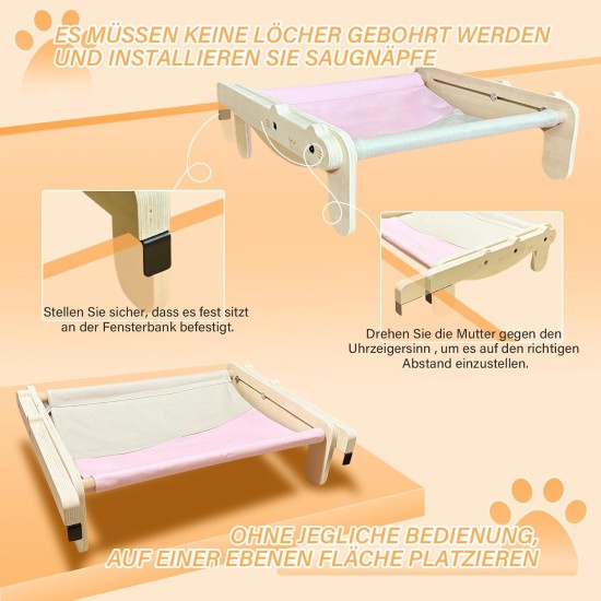 TOTHDATE Cat Bed for Windowsill, Hammock Cat Window Sill Cat for Hanging Cat Bed Heating for Window Bed Sides Floor Heater Drawers Pink TOTHDATE Cat Bed for Windowsill, Hammock Cat Window Sill Cat for Hanging Cat Bed Heating for Window Bed Sides Floor Heater Drawers Pink