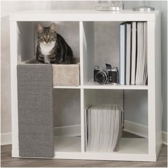 TRIXIE Cat Shelf Soft Cave for Shelving, Square Cat Bed, Accessories for Cats, Cat Bed Bookshelf 33 x 48 x 37 cm TRIXIE Cat Shelf Soft Cave for Shelving, Square Cat Bed, Accessories for Cats, Cat Bed Bookshelf 33 x 48 x 37 cm