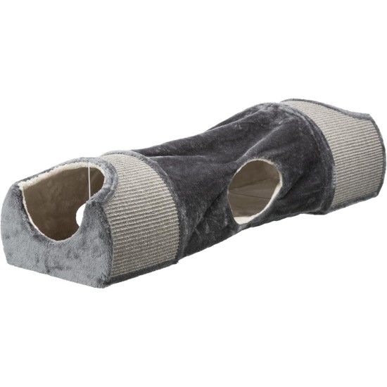 TRIXIE Cuddly Cave with Tunnel, Sisal Scratching Surface Grey TRIXIE Cuddly Cave with Tunnel, Sisal Scratching Surface Grey