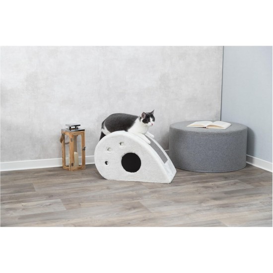 TRIXIE Cuddly Cave with Tunnel, Sisal Scratching Surface Grey TRIXIE Cuddly Cave with Tunnel, Sisal Scratching Surface Grey