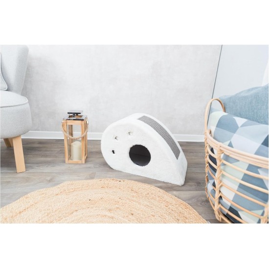 TRIXIE Cuddly Cave with Tunnel, Sisal Scratching Surface Grey TRIXIE Cuddly Cave with Tunnel, Sisal Scratching Surface Grey