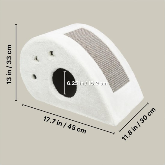 TRIXIE Cuddly Cave with Tunnel, Sisal Scratching Surface Grey TRIXIE Cuddly Cave with Tunnel, Sisal Scratching Surface Grey