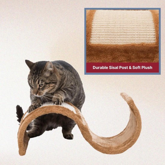 TRIXIE Cuddly Cave with Tunnel, Sisal Scratching Surface Grey TRIXIE Cuddly Cave with Tunnel, Sisal Scratching Surface Grey